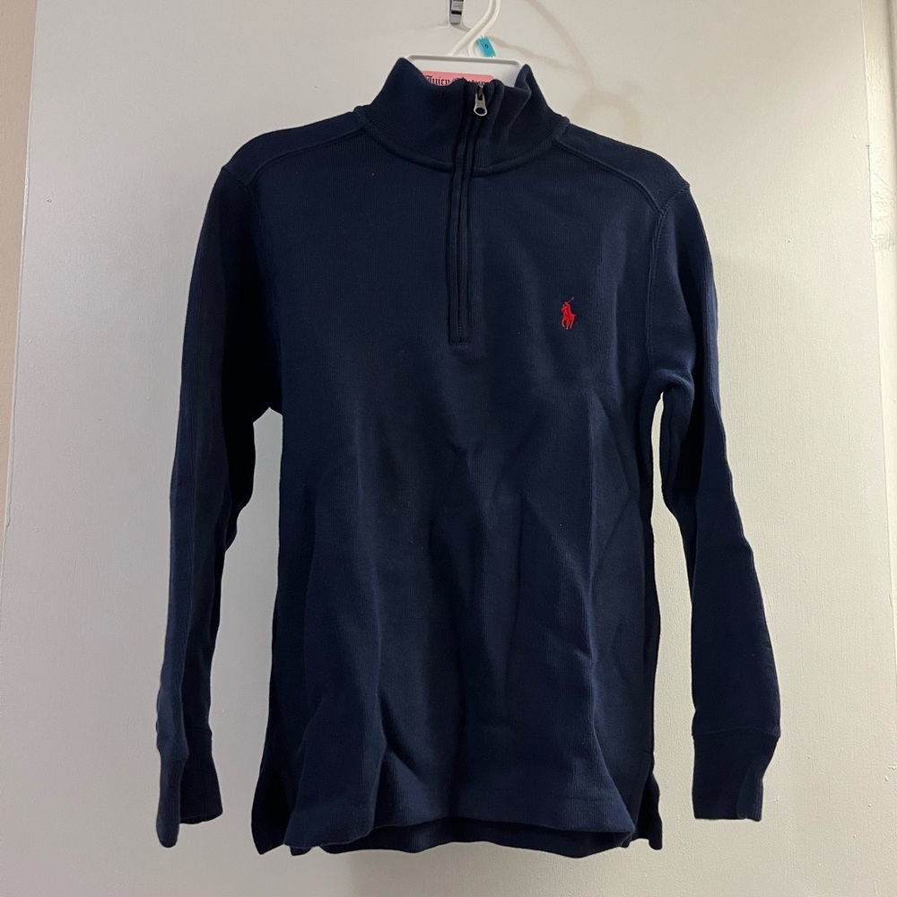 Polo Half Zip Navy Sweater size 8